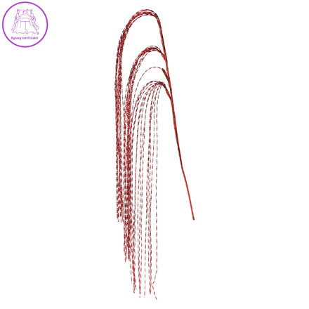 Stéblo s pramínkama 120 cm, červená barva