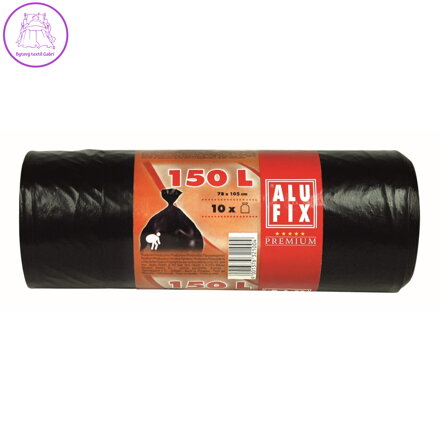 Pytle na odpad LDPE 150L / 10ks (78x105cm) černé 40 mic