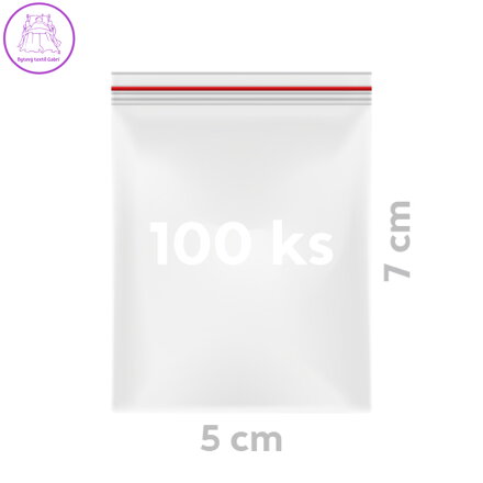 Sáčky rychlouzavírací 5 x 7 cm (100 ks v bal.)
