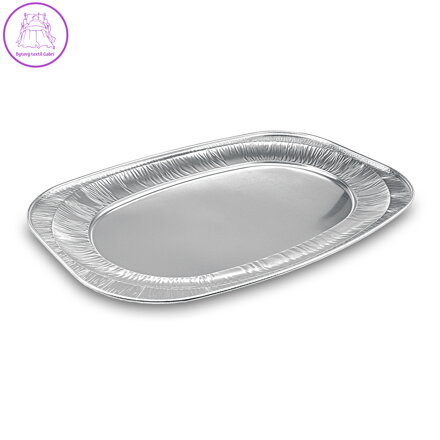Podnos Alu oválný 54,8 x 35,9 cm, 5 ks