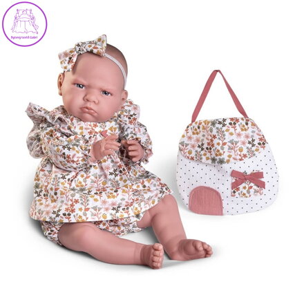 Novorozená panenka Berta s taškou, 52 cm