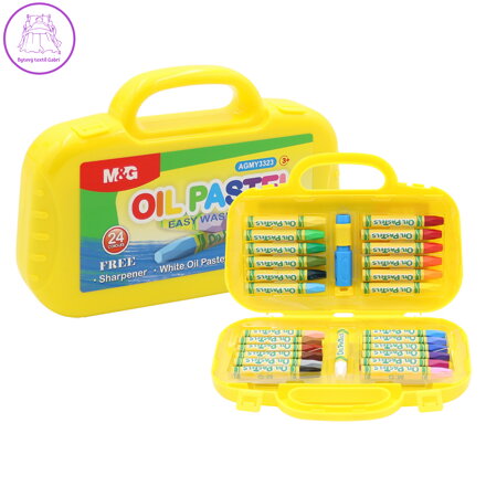 Voskovky M&G šestihranné, 24 barev v kufříku