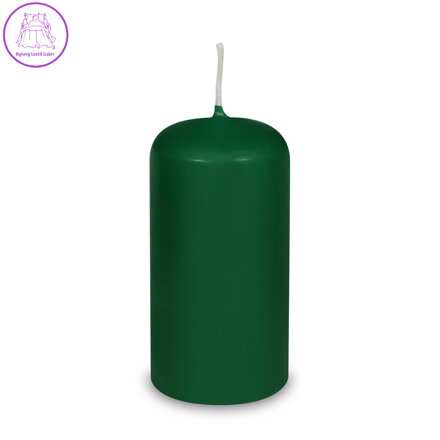 Svíčka válcová pr.60 x 120 mm tmavozelená