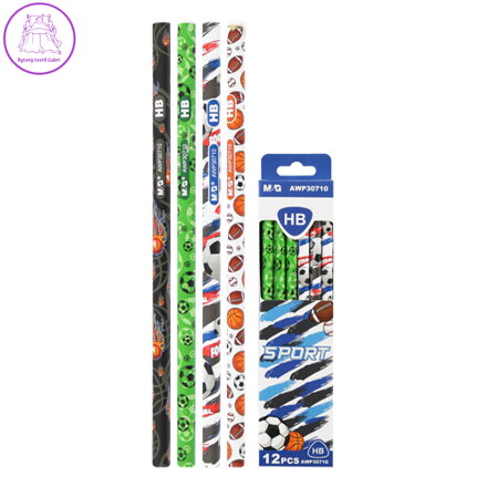 Tužka grafitová M&G trojhranná HB, Sport /1ks