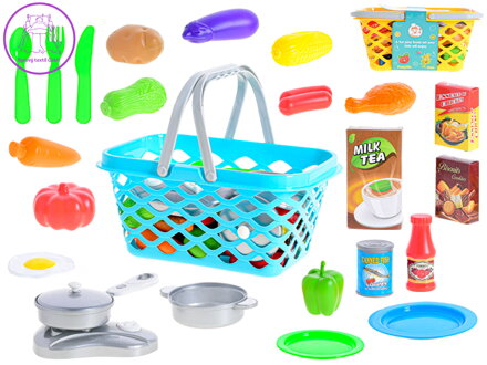 Kuchyňský set s vařičem a doplňky 24ks 2barvy v košíku