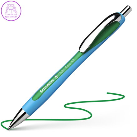 Kuličkové pero Schneider Slider Rave XB - zelená náplň