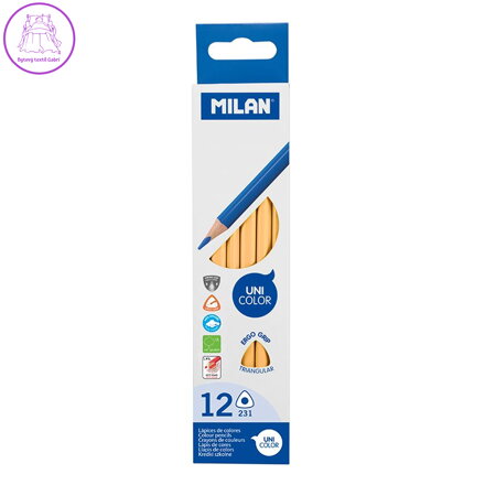 Pastelky MILAN Ergo Grip trojhranné, Nude