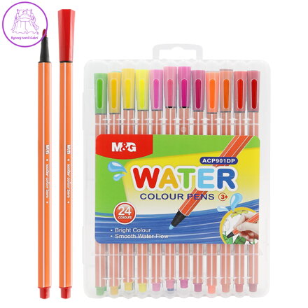 Fixy vodové, šestihranné - sada 24 ks