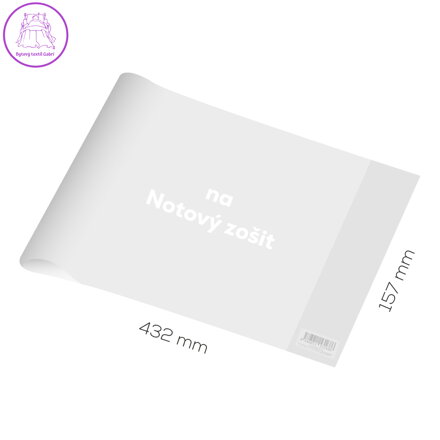 Obal na notový sešit PVC 432x157 mm, hrubý/transparentní, 1 ks