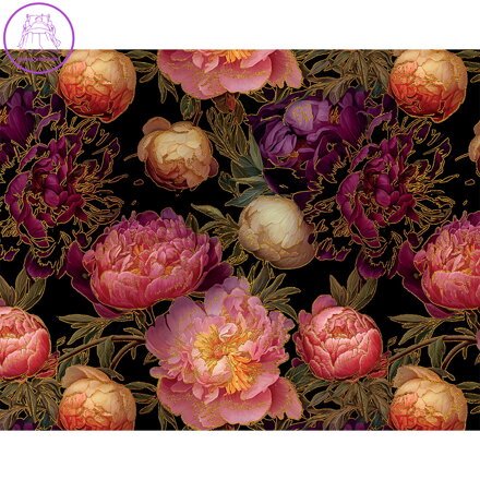 Dárkový balicí papír FLORENTIA 70x100 cm - růže barevné