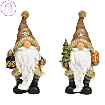 Soška vánočního skřítka 24 cm (mix 2 vzorů /cena za 1 kus)