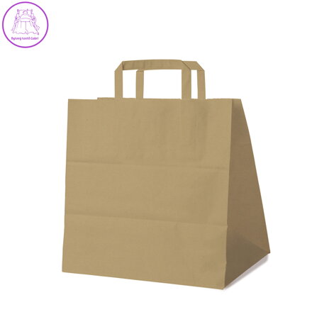 Papírová taška hnědá 32+21 x 33 cm [250 ks]