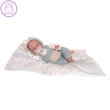 Panenka - novorozená Klára s dekou, 34 cm