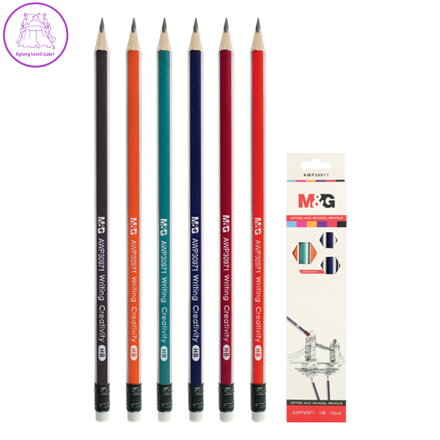 Tužka grafitová trojhranná HB s gumou