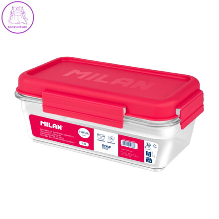 Box na potraviny MILAN 1,2 L Tritan - růžový