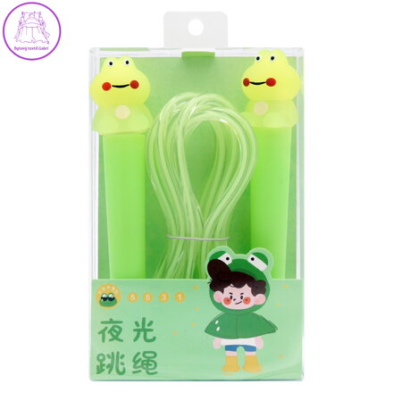 Švihadlo 2,8 m svítící ve tmě, zelené - žába