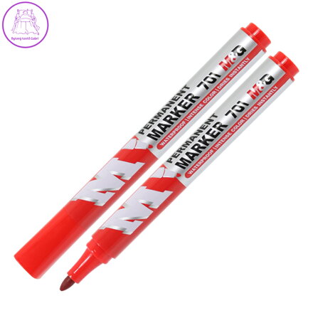 Permanentní popisovač M & G Economical - červený