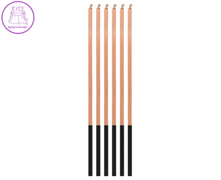 Dortová svíčka - Magické plameny, růžovo-zlatá 15 cm (6 ks)