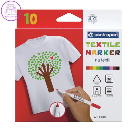 Popisovač CENTROPEN 2739 Textile - sada 10 ks