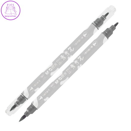 Popisovač M&G Miffy Marker 1 mm oboustranný, stříbrný