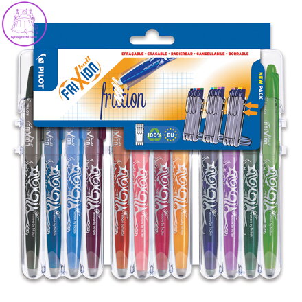 Roller gumovací PILOT Frixion Ball 0,7mm, Set2Go sada 12 ks