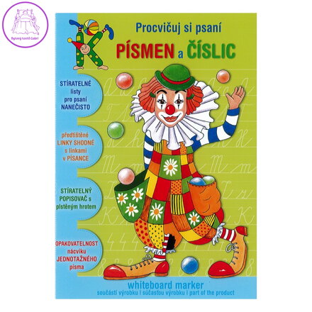 Procvičuj si písanie písmen a číslic - Klaun