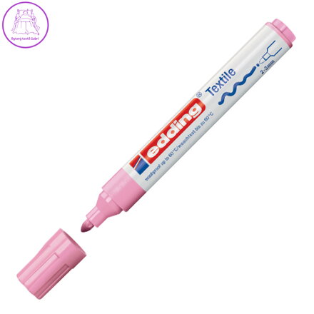 Popisovač na textilie Edding 4500 růžový