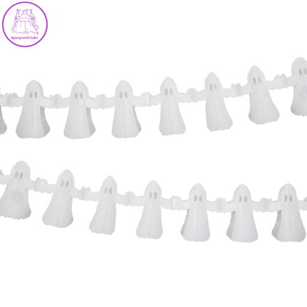Girlanda papírová 3 m - Duchové, Halloween