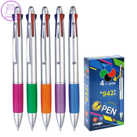 Pero 4-barevné JUNIOR 942A 1,0 mm, plastové/metalické