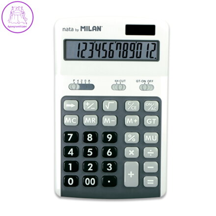 Kalkulačka MILAN stolní 12-místní 150712 šedá
