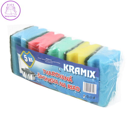 Houbička na nádobí tvarovaná, sada 5 ks