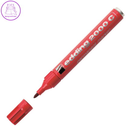 Permanentní popisovač Edding 2000C červený