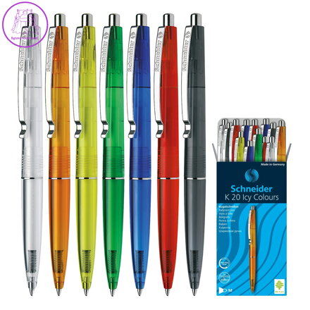 Pero kuličkové Schneider K20 Icy Colours Mix - modrá náplň