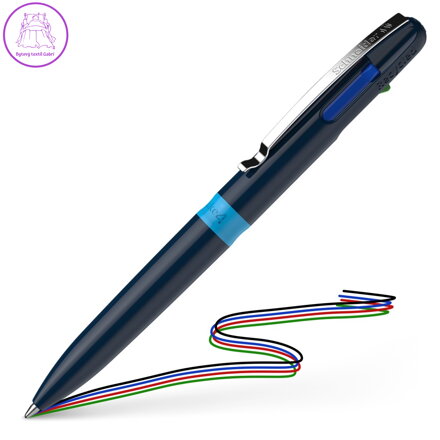 Kuličkové pero Schneider Take Black se čtyřbarevnou náplní