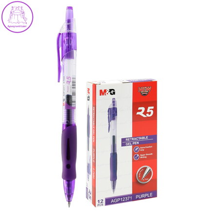 Pero gelové M&G R5 hrot 0,7 mm - fialová náplň