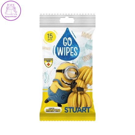 Vlhčené utěrky Go Wipes antibacterial 15 ks