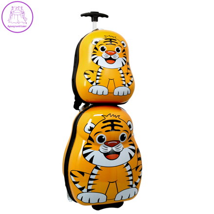 Cestovní dětský kufr na kolečkách + batoh (2v1) TYGR