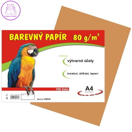 Kopírovací papír A4 80g/100 listů, hnědý