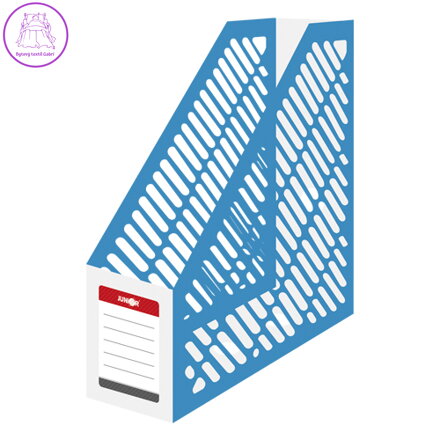 Stojan na časopisy A4 JUNIOR skládací - bílo-modrý