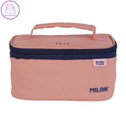 Taška na svačinu MILAN izotermický 1,5 l + 1ks box na svačinu, ružová