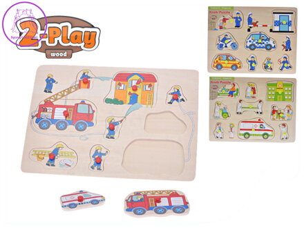 Big Tree vkládačka dřevěná 30x22,5cm záchranné složky 3druhy 12m+ ve fólii