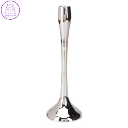 Kovový svícen 25,5 cm, stříbrný