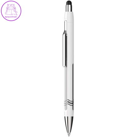 Pero kuličkové Schneider Epsilon XB white-silver Touch - modrá náplň