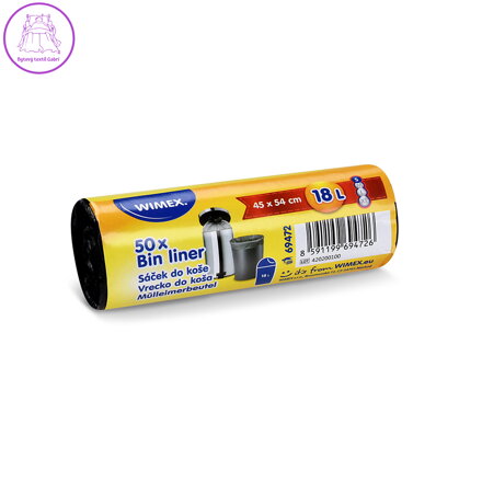 Kapsa do koše (HDPE) černá 45 x 54 cm 18L `S` [50 ks]