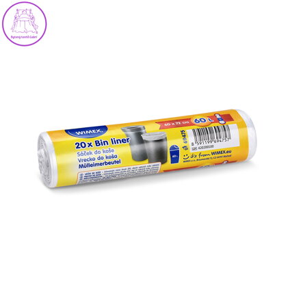 Kapsa do koše (HDPE) bílá 60 x 72 cm 60L `L` [20 ks]