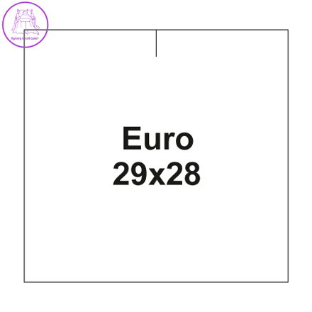 Etikety cen. EURO 29x28 hranaté - 700 etiket/kotouček, bílé