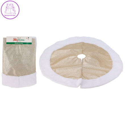 Sukně pod vánoční stromek, průměr 90 cm - zlatá šampaň metalíza