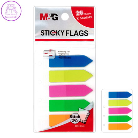 Záložka lepící PVC 5 x 20 listů NEON