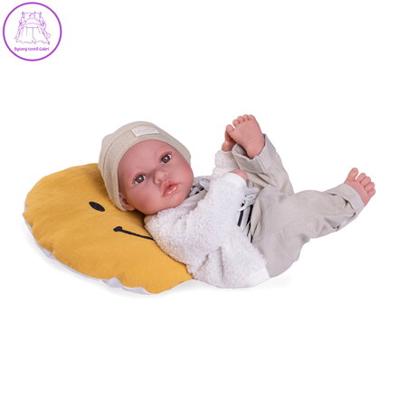 Novorozená panenka Erik s usměvavým polštářem, 42 cm