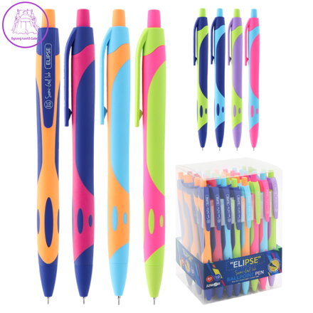 Pero kuličkové Semi-Gel 1.0 mm, ELIPSE (4 barvy v balení)